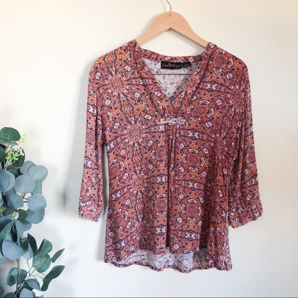 liza byrd | boho blouse top size XS - Picture 1 of 4